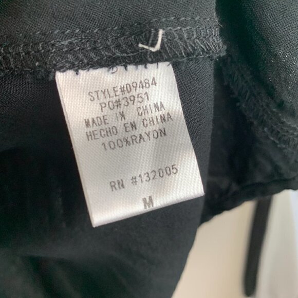 Entro Off-the-Shoulder Embroidered Sleeve Black Mini Dress or Long Tunic Top Med - Picture 5 of 9